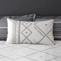 Dunelm Mika Monochrome Reversible Duvet Cover And Pillowcase Set -pillowcase shop 1000181964 alt02