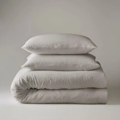 The Edited Life Rowan 100% Linen Duvet Cover And Pillowcase Set -pillowcase shop 1000181966 alt02