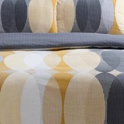 Elements Elijah Ochre Reversible Duvet Cover And Pillowcase Set -pillowcase shop 1000182064 alt05