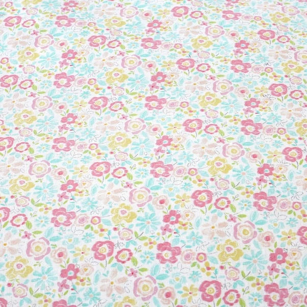 Dunelm Petit Fleur Pink 100% Cotton Duvet Cover And Pillowcase Set 7 Dunelm Petit Fleur Pink 100% Cotton Duvet Cover And Pillowcase Set - Image 5