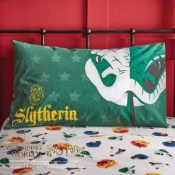 Harry Potter Slytherin House Reversible Duvet Cover And Pillowcase Set -pillowcase shop 1000182147 alt03