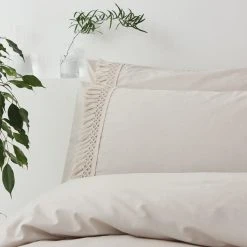 Pineapple Elephant Izmir Stone Grey Tassel 100% Cotton Duvet Cover And Pillowcase Set 9 Pineapple Elephant Izmir Stone Grey Tassel 100% Cotton Duvet Cover And Pillowcase Set -pillowcase shop 1000184261 alt02