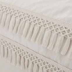 Pineapple Elephant Izmir Stone Grey Tassel 100% Cotton Duvet Cover And Pillowcase Set 10 Pineapple Elephant Izmir Stone Grey Tassel 100% Cotton Duvet Cover And Pillowcase Set -pillowcase shop 1000184261 alt03