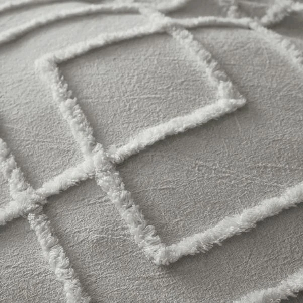 Pineapple Elephant Tufted Grey Diamond 100% Cotton Duvet Cover And Pillowcase Set 6 Pineapple Elephant Tufted Grey Diamond 100% Cotton Duvet Cover And Pillowcase Set - Image 4