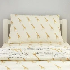 Dunelm Safari Natural 100% Cotton Cot Bed / Toddler Duvet Cover And Pillowcase Set 9 Dunelm Safari Natural 100% Cotton Cot Bed / Toddler Duvet Cover And Pillowcase Set -pillowcase shop 1000185207 alt02