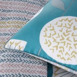 Elements Emmott Reversible Teal Duvet Cover And Pillowcase Set -pillowcase shop 1000185395 alt02