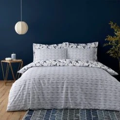 Dunelm Zen Navy Reversible Duvet Cover And Pillowcase Set -pillowcase shop 1000185670 alt02