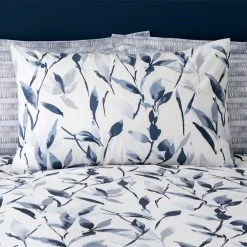 Dunelm Zen Navy Reversible Duvet Cover And Pillowcase Set -pillowcase shop 1000185670 alt03