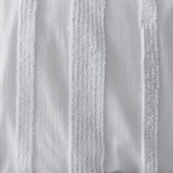 Dunelm Ezra White Tufted Luxe 100% Cotton Duvet Cover And Pillowcase Set -pillowcase shop 1000185684 alt02