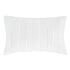 Dunelm Ezra White Tufted Luxe 100% Cotton Duvet Cover And Pillowcase Set -pillowcase shop 1000185684 alt03