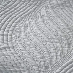 Dunelm Romilly Wave Luxe Pinsonic Silver Duvet Cover And Pillowcase Set -pillowcase shop 1000185686 alt03