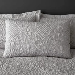 Dunelm Mandalay Silver Duvet Cover And Pillowcase Set -pillowcase shop 1000185693 alt02