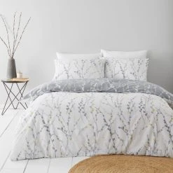 Dunelm Belle Charcoal Duvet Cover And Pillowcase Set -pillowcase shop 1000185741 alt02