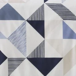 Dunelm Elements Bako Reversible Geometric Blue Duvet Cover And Pillowcase Set -pillowcase shop 1000185747 alt04