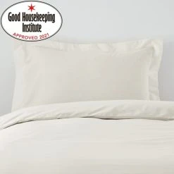 Dunelm Non Iron Plain Dye Ivory Oxford Pillowcase
