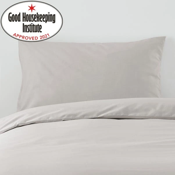 Dunelm Non Iron Plain Dye Silver Standard Pillowcase Pair 3 Dunelm Non Iron Plain Dye Silver Standard Pillowcase Pair