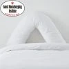 Dunelm Non Iron Plain Dye White V-Shaped Pillowcase -pillowcase shop 30168367