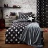 Dunelm Stars And Stripes Black Duvet Cover And Pillowcase Set -pillowcase shop 30199397