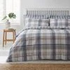 Dunelm Harrison Blue Reversible Duvet Cover And Pillowcase Set -pillowcase shop 30213578