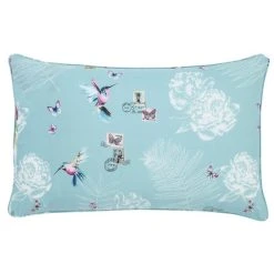 Dunelm Heavenly Hummingbird Reversible Duck Egg Duvet Cover And Pillowcase Set -pillowcase shop 30437768 alt05