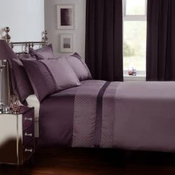 Dunelm Julianna Purple Duvet Cover And Pillowcase Set