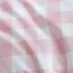 Dunelm Gingham Pink Duvet Cover And Pillowcase Set -pillowcase shop 30608078 alt02