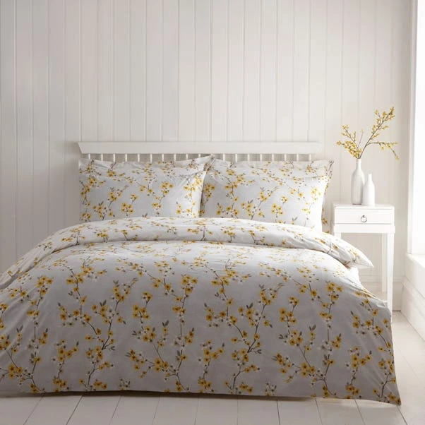 Dunelm Alisha Floral Yellow Reversible Duvet Cover And Pillowcase Set 3 Dunelm Alisha Floral Yellow Reversible Duvet Cover And Pillowcase Set