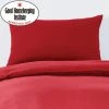 Dunelm Non Iron Plain Dye Red Standard Pillowcase Pair -pillowcase shop 30645117