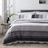 Dunelm Ellis Grey Stripe Reversible Duvet Cover And Pillowcase Set -pillowcase shop 30646304