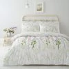 Dunelm Felicity White Floral Reversible 100% Cotton Duvet Cover And Pillowcase Set -pillowcase shop 30646358