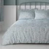 Dunelm Abigail Blue Textured Cover And Pillowcase Set