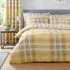 Dunelm Ovie Ochre Reversible Duvet Cover And Pillowcase Set -pillowcase shop 30671575