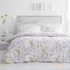 Dunelm Maria Ochre Reversible Floral Duvet Cover And Pillowcase Set -pillowcase shop 30671633