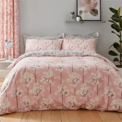 Dunelm Erin Blush & Grey Reversible Duvet Cover And Pillowcase Set -pillowcase shop 30672234 alt01