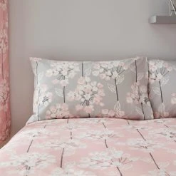 Dunelm Erin Blush & Grey Reversible Duvet Cover And Pillowcase Set -pillowcase shop 30672234 alt04