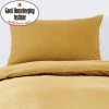 Dunelm Non Iron Plain Dye Mustard Standard Pillowcase Pair -pillowcase shop 30675573