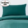 Dunelm Non Iron Plain Dye Teal Standard Pillowcase Pair -pillowcase shop 30675620