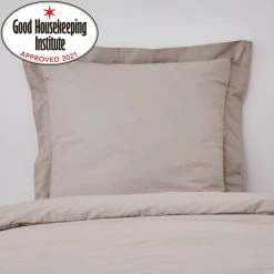 Dunelm Non Iron Plain Dye Natural Continental Pillowcase