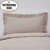 Dunelm Non Iron Plain Dye Natural Oxford Pillowcase -pillowcase shop 30676043