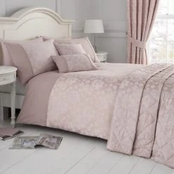 Dunelm Serene Blossom Blush Duvet Cover And Pillowcase Set