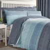 Dunelm Halton Blue Reversible Duvet Cover And Pillowcase Set -pillowcase shop 30682918