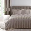 Dunelm Allana Gold Stripe Duvet Cover And Pillowcase Set -pillowcase shop 30690458