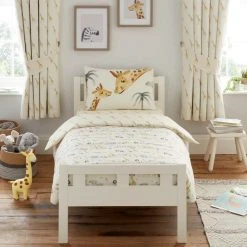 Dunelm Safari Natural 100% Cotton Cot Bed / Toddler Duvet Cover And Pillowcase Set