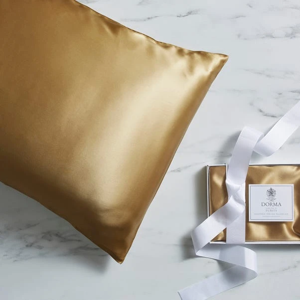 Dorma Gold Silk Pillowcase 3 Dorma Gold Silk Pillowcase