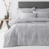 Dunelm Denver Marl Grey Pintuck Duvet Cover And Pillowcase Set -pillowcase shop 30711780