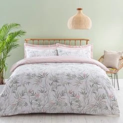 Dunelm Shino Floral Reversible Duvet Cover And Pillowcase Set