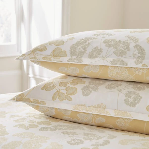 Dorma Daylesford 300 Thread Count Cotton Sateen Yellow Duvet Cover And Pillowcase Set 7 Dorma Daylesford 300 Thread Count Cotton Sateen Yellow Duvet Cover And Pillowcase Set - Image 5