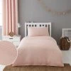 Dunelm Mini Waffle Shell Pink 100% Cotton Duvet Cover And Pillowcase Set -pillowcase shop 30713961