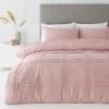 Dunelm Denver Blush Pintuck Duvet Cover And Pillowcase Set -pillowcase shop 30715885