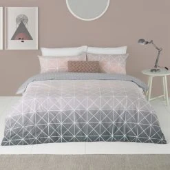 Furn Furn. Spectrum Blush Ombre Reversible Duvet Cover And Pillowcase Set